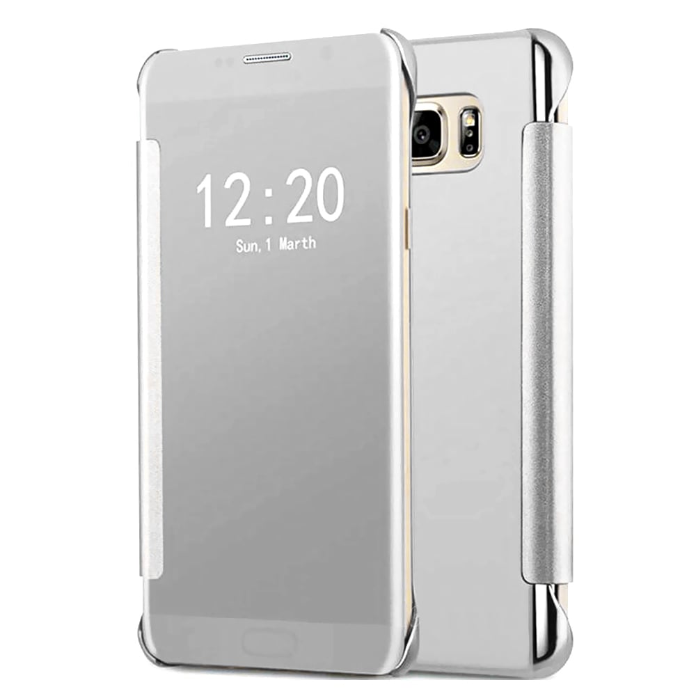 Samsung Galaxy S7 Mirror View Clear Slim Flip Case Cover Image 1