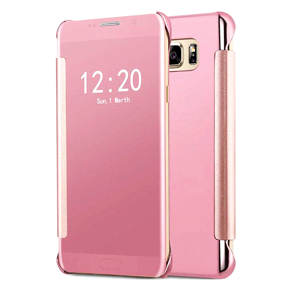 Samsung Galaxy S7 Edge Clear Slim Flip Case Cover with Mirror View Features Image 4