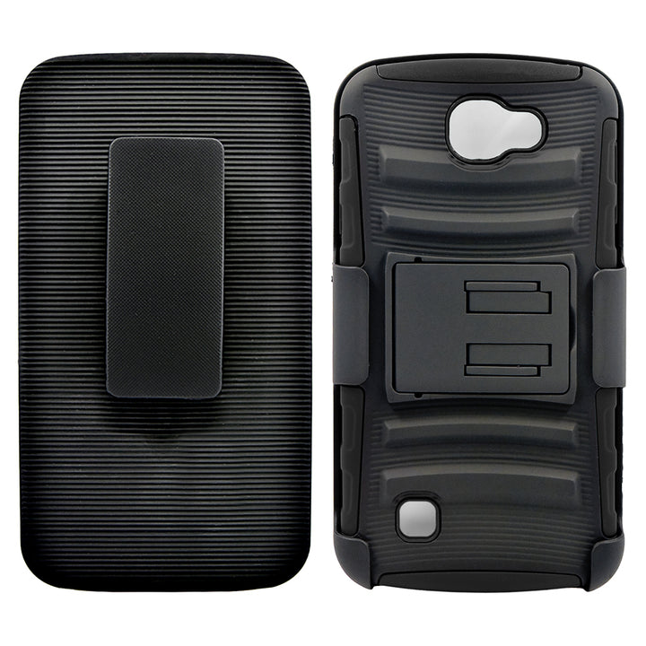 LG K3 / LS450 Armor Belt Clip Holster Case Cover Image 1