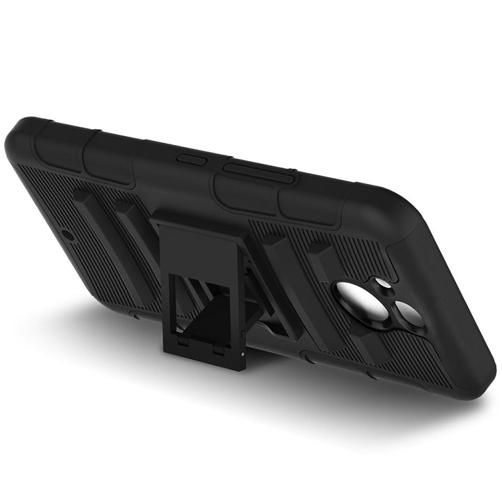 HTC Bolt Armor Belt Clip Holster Case - Black Image 4