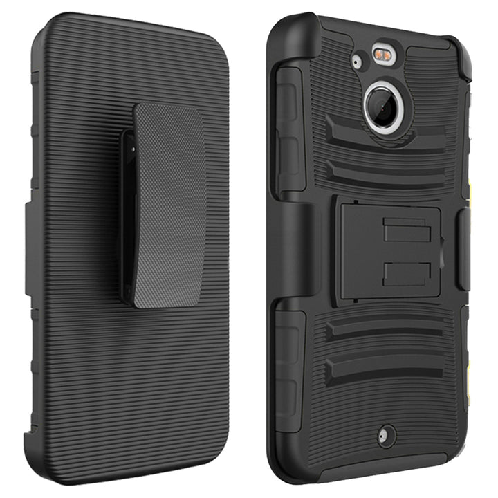 HTC Bolt Armor Belt Clip Holster Case - Black Image 4