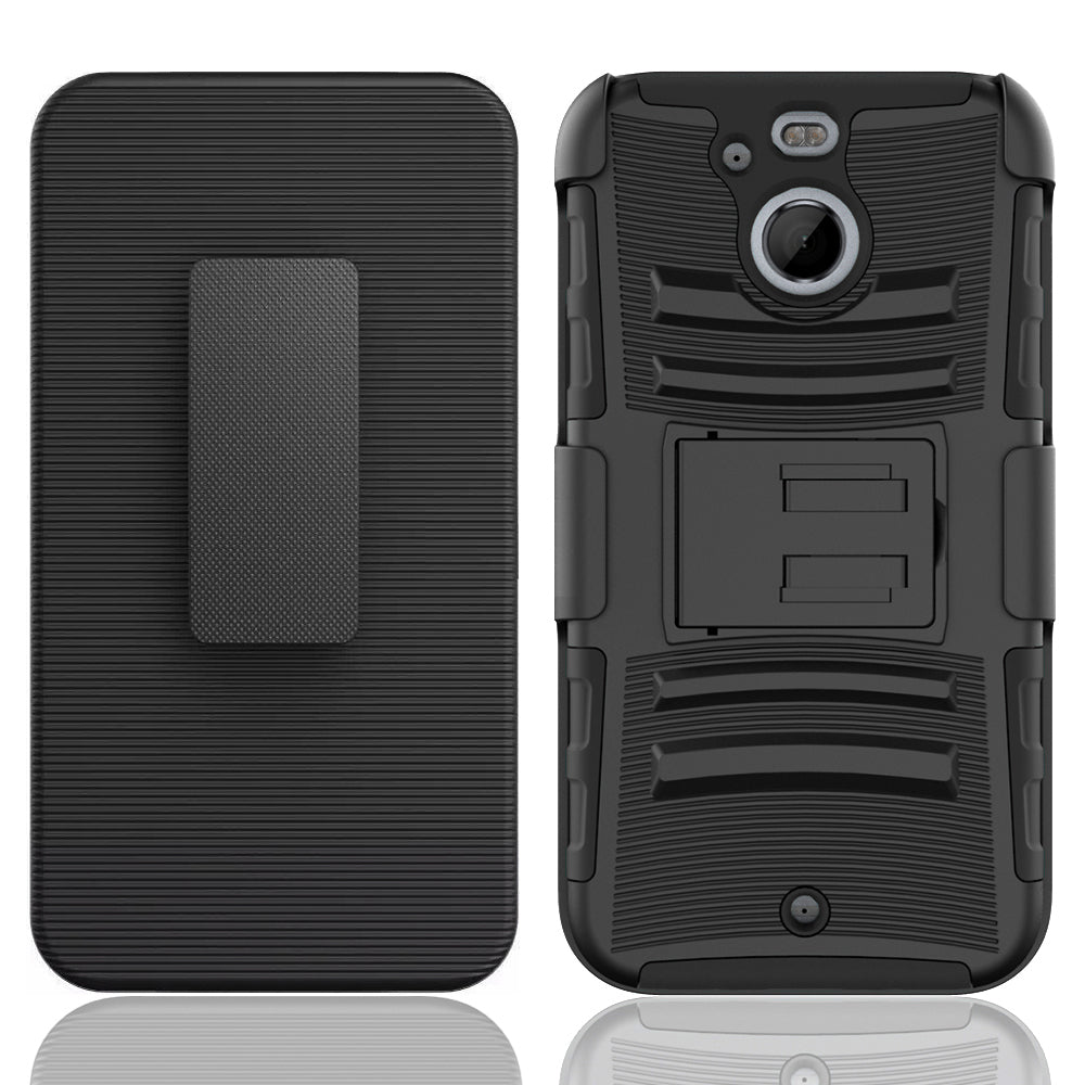 HTC Bolt Armor Belt Clip Holster Case - Black Image 6