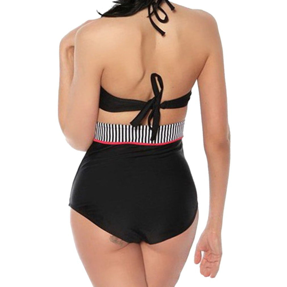 Retro Dots High Waist Bikini Sets Vintage Sexy Swimsuit Image 2