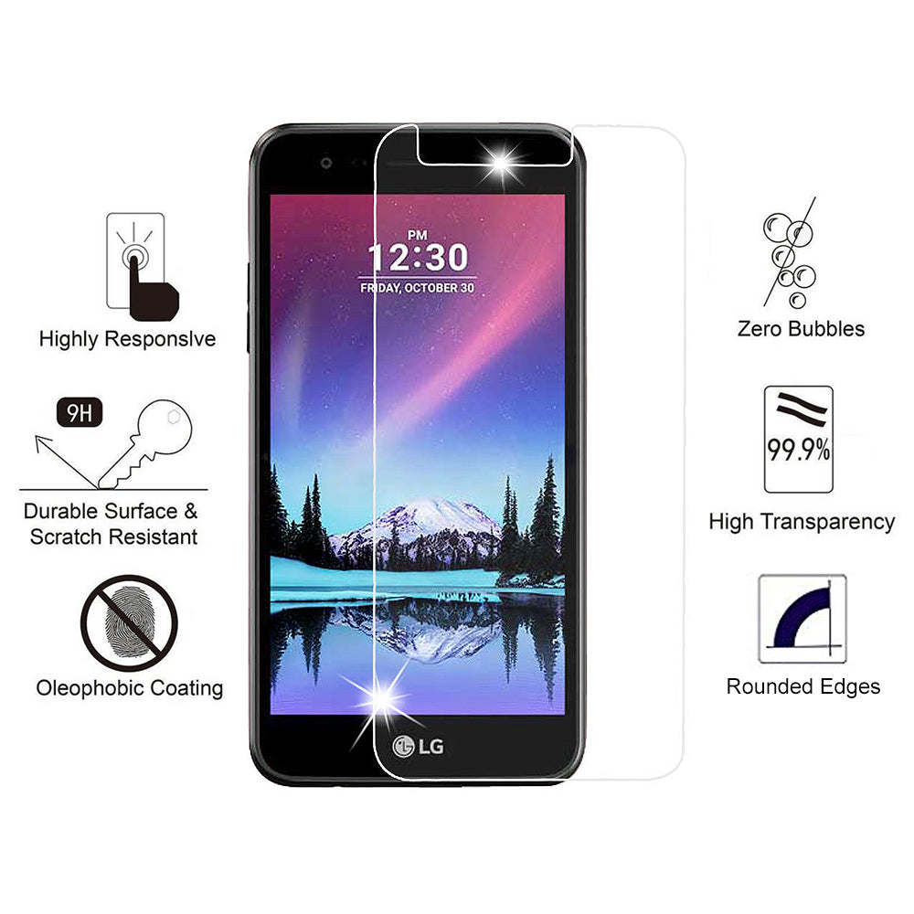 LG K10 2017 / M250 / LV5 / K20 Plus Tempered Glass Screen Protector Image 1