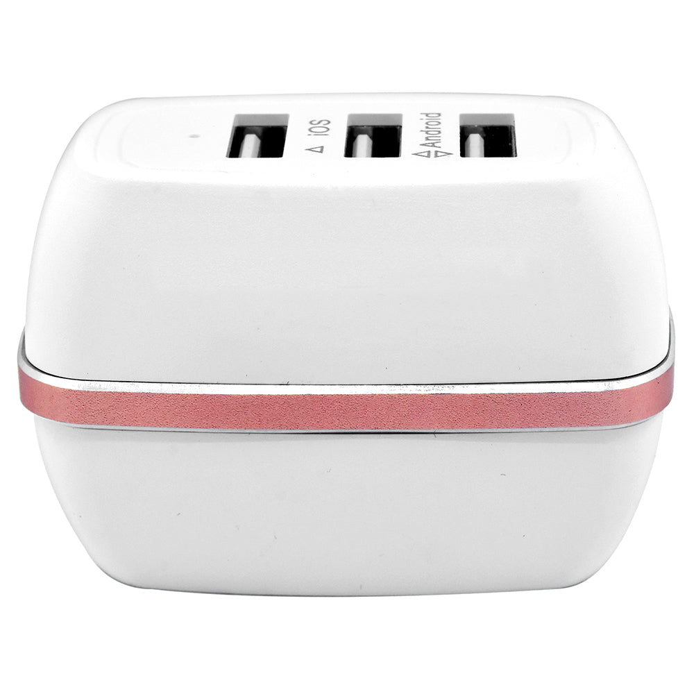 Universal Travel Charger Adapter 3 USB Ports 3.1A Supply Charger Socket Power - White Image 2