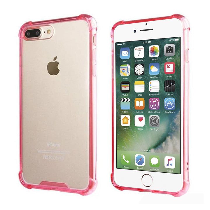 IPhone 7 Plus / IPhone 8 Plus Full Body Hybrid TPU Transparent Bumper Case Cover Image 3