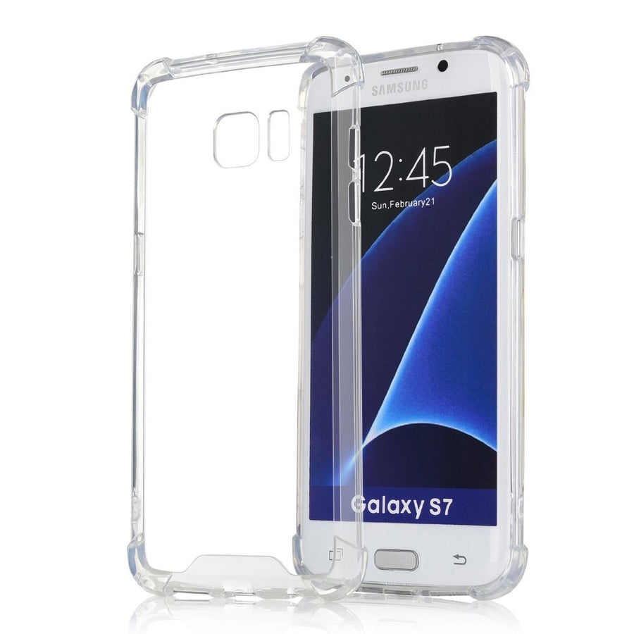 Samsung Galaxy S7 Edge Clear TPU Hybrid Case Full Body Drop Protection Cover Image 1