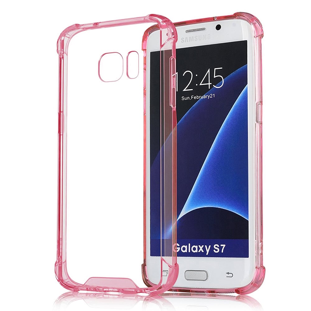 Samsung Galaxy S7 Edge Clear TPU Hybrid Case Full Body Drop Protection Cover Image 2