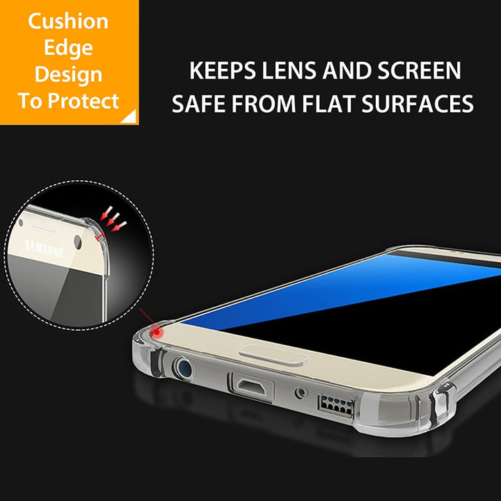 Samsung Galaxy S7 Edge Clear TPU Hybrid Case Full Body Drop Protection Cover Image 4