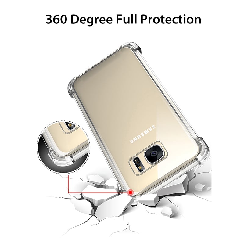 Samsung Galaxy S7 Edge Clear TPU Hybrid Case Full Body Drop Protection Cover Image 7