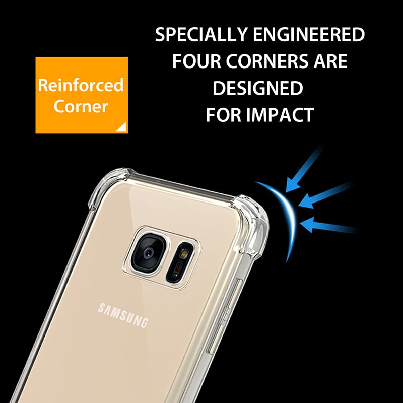 Samsung Galaxy S7 Edge Clear TPU Hybrid Case Full Body Drop Protection Cover Image 9