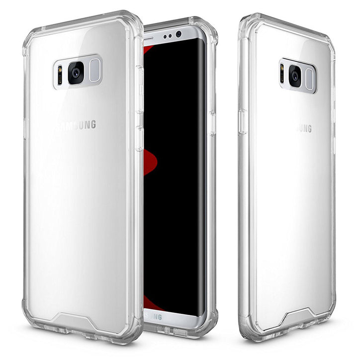 Samsung Galaxy S8 Plus Full Body Hybrid TPU Transparent Case Cover Image 1