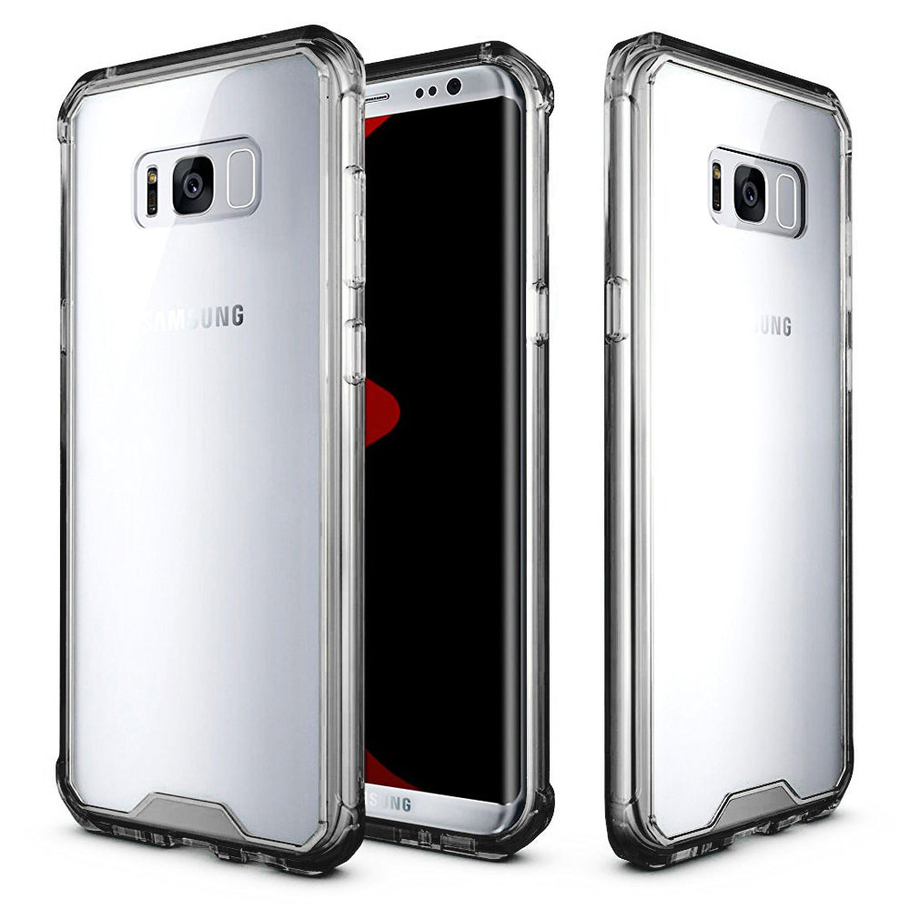 Samsung Galaxy S8 Plus Full Body Hybrid TPU Transparent Case Cover Image 4