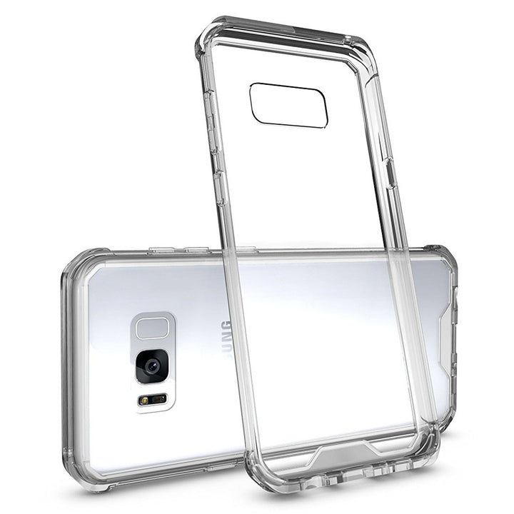 Samsung Galaxy S8 Plus Full Body Hybrid TPU Transparent Case Cover Image 4