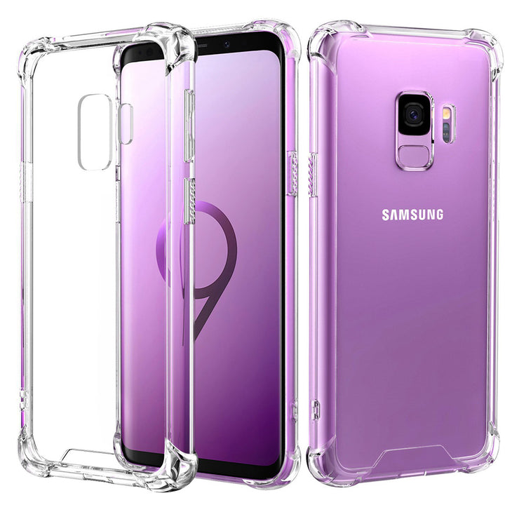 Samsung Galaxy S9 Full Body Hybrid TPU Transparent Case Cover Image 1