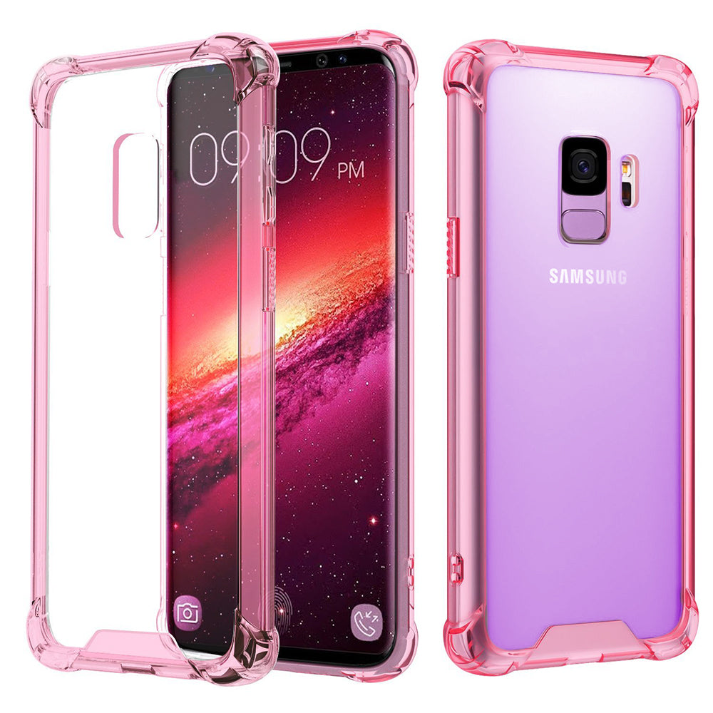 Samsung Galaxy S9 Full Body Hybrid TPU Transparent Case Cover Image 3