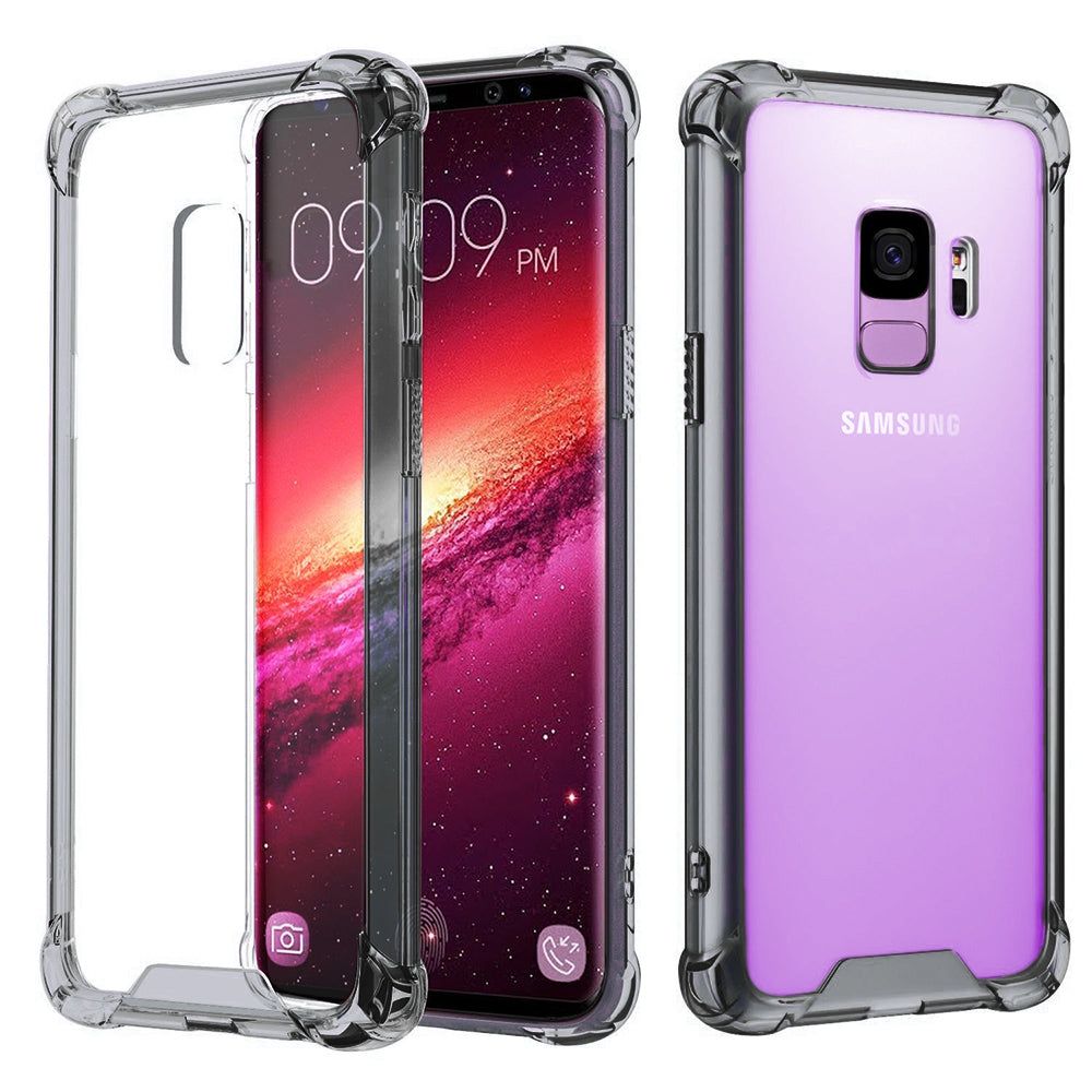 Samsung Galaxy S9 Full Body Hybrid TPU Transparent Case Cover Image 4