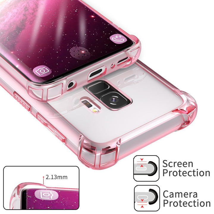 Samsung Galaxy S9 Full Body Hybrid TPU Transparent Case Cover Image 7