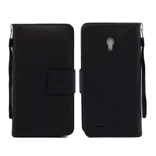 Alcatel One Touch Conquest 7046T Leather Wallet Pouch Case Cover Image 1