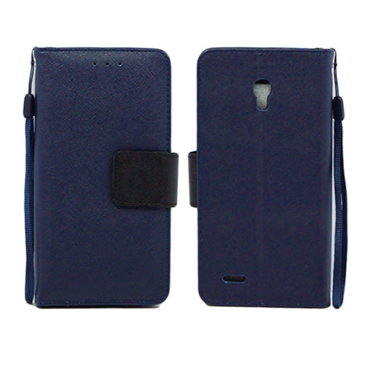 Alcatel One Touch Conquest 7046T Leather Wallet Pouch Case Cover Image 2