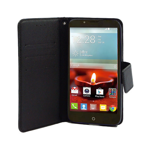 Alcatel One Touch Conquest 7046T Leather Wallet Pouch Case Cover Image 6