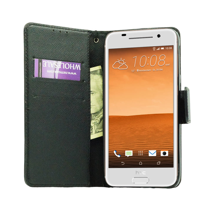 HTC One A9 Leather Wallet Pouch Case Cover Image 6