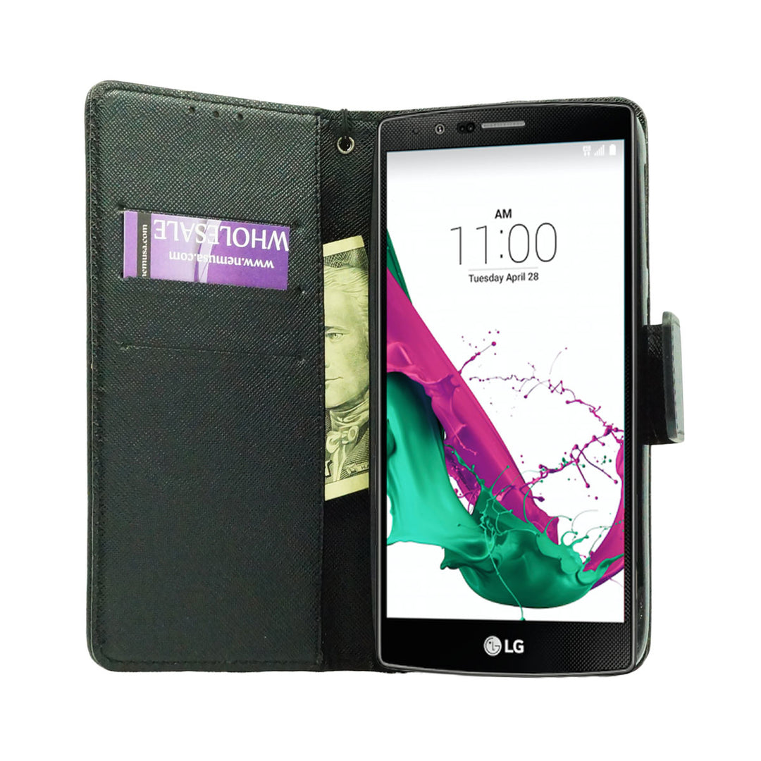 LG G4 Leather Wallet Pouch Case Cover Image 6