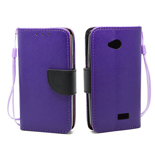 LG Tribute LS660 Leather Wallet Pouch Case Cover Image 4