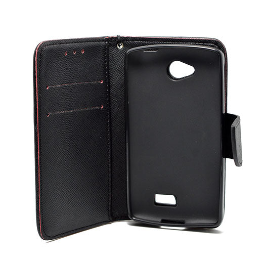 LG Tribute LS660 Leather Wallet Pouch Case Cover Image 6