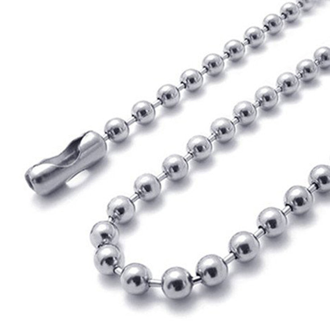 2.4mm 10"-100" Silver Stainless Steel Ball Chain Necklace Image 1