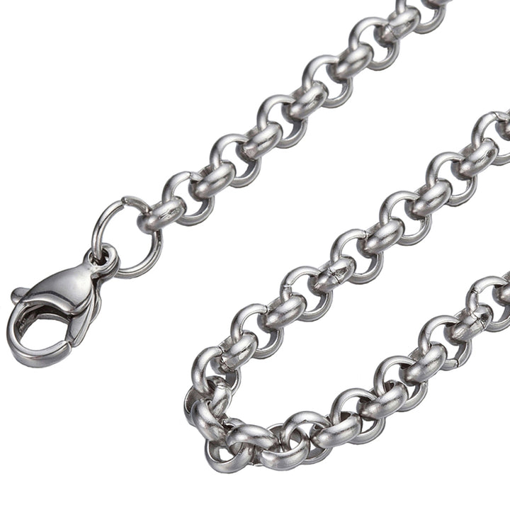 2.5mm 10"-100" Silver Stainless Steel Twisted Singapore Chain Necklace Image 1