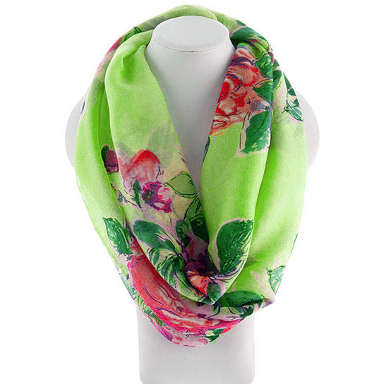 GARDEN Rose Painting Infinity Scarf Image 1