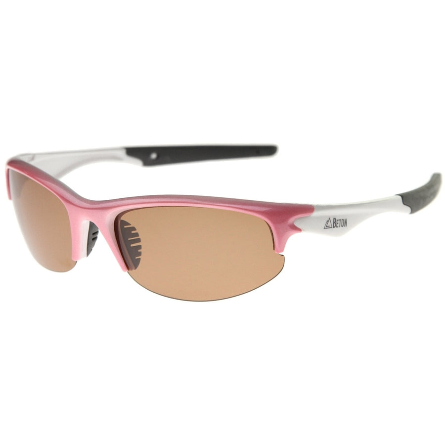 Aroa - Polarized Shatterproof Lens Semi-Rimless Sports Wrap Sunglasses 60mm Image 1