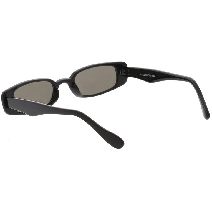 Thin Rectangle Sunglasses Mirrored Lens 49mm Lightweight UV Protection R304 Image 4