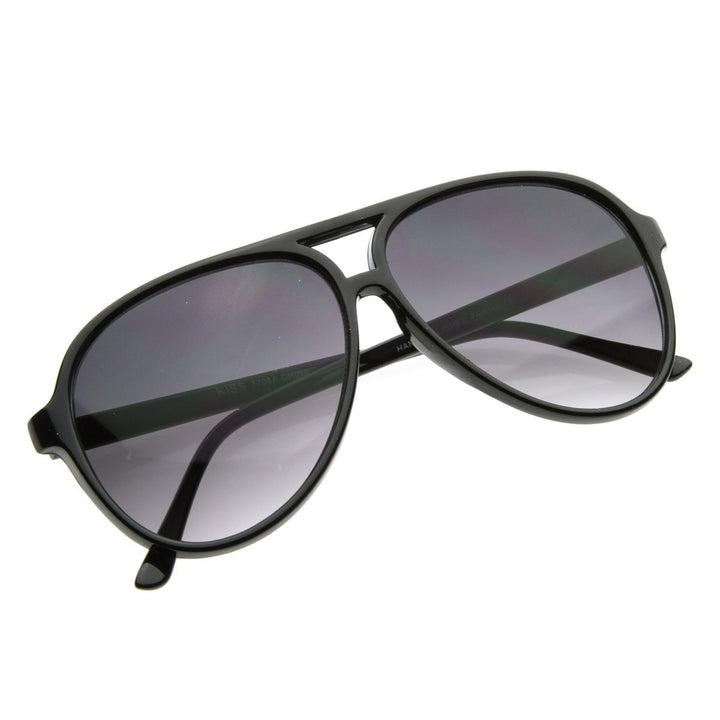 Large Classic Retro Plastic Aviator Sunglasses UV Protection Acetate Frame 60mm Image 4