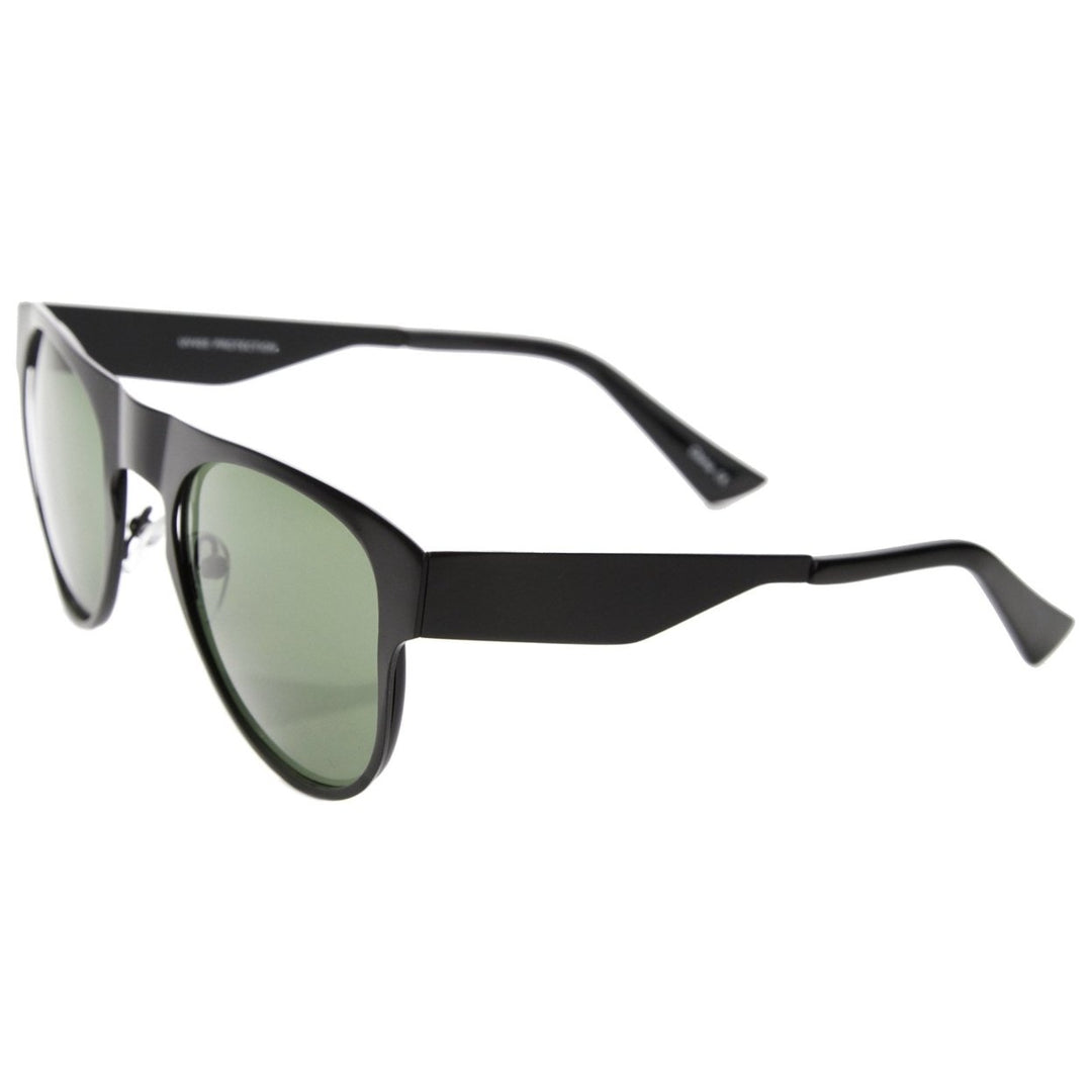 Mens Metal Horn Rimmed Sunglasses With UV400 Protected Composite Lens Image 3