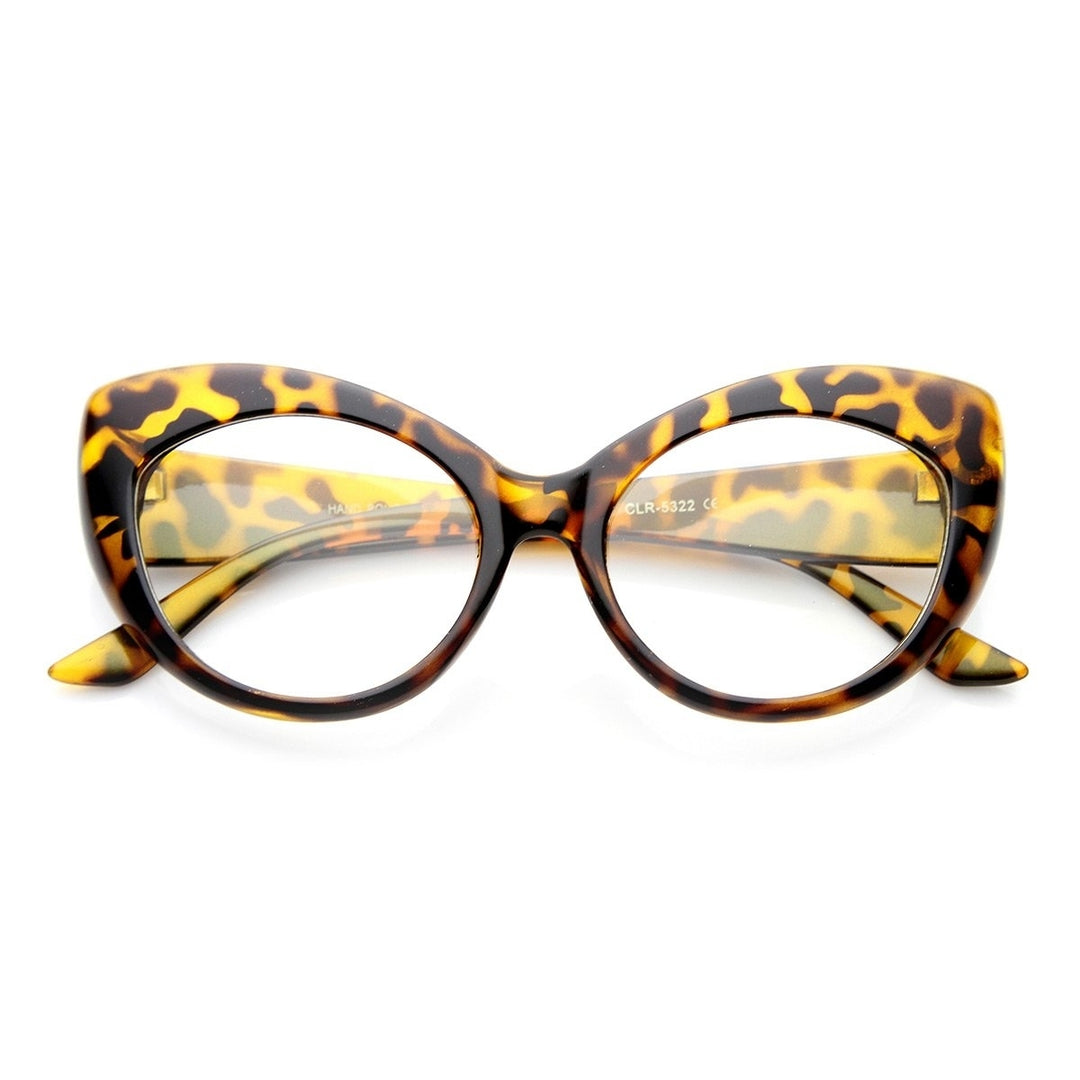 Mod Pointed Cat Eye Clear Fashion Frame Glasses Image 4