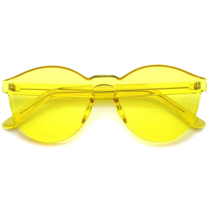 One Piece Rimless Sunglasses Ultra Bold Colorful 60mm UV400 Polycarbonate Lens Image 1