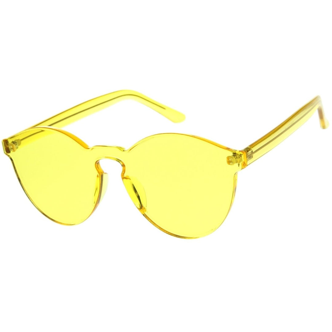 One Piece Rimless Sunglasses Ultra Bold Colorful 60mm UV400 Polycarbonate Lens Image 2