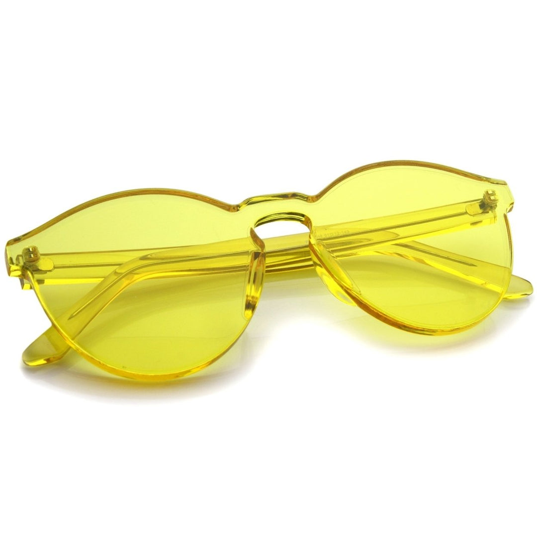 One Piece Rimless Sunglasses Ultra Bold Colorful 60mm UV400 Polycarbonate Lens Image 4