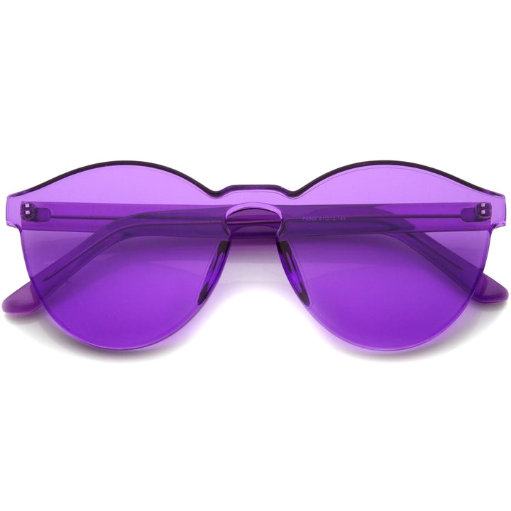 One Piece Rimless Sunglasses Ultra Bold Colorful 60mm UV400 Polycarbonate Lens Image 4