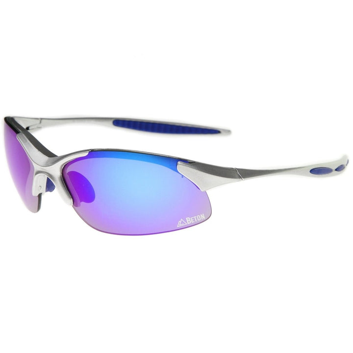 Olympus TR-90 Sports Wrap Sunglasses Two-Toned Iridescent Lens 68mm UV Protection Image 6