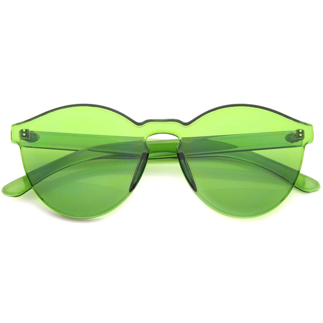 One Piece Rimless Sunglasses Ultra Bold Colorful 60mm UV400 Polycarbonate Lens Image 6