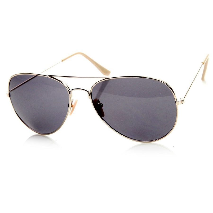 Metal Aviator Sunglasses 56mm Lens Casual Style UV Protection Colored Tips Image 1