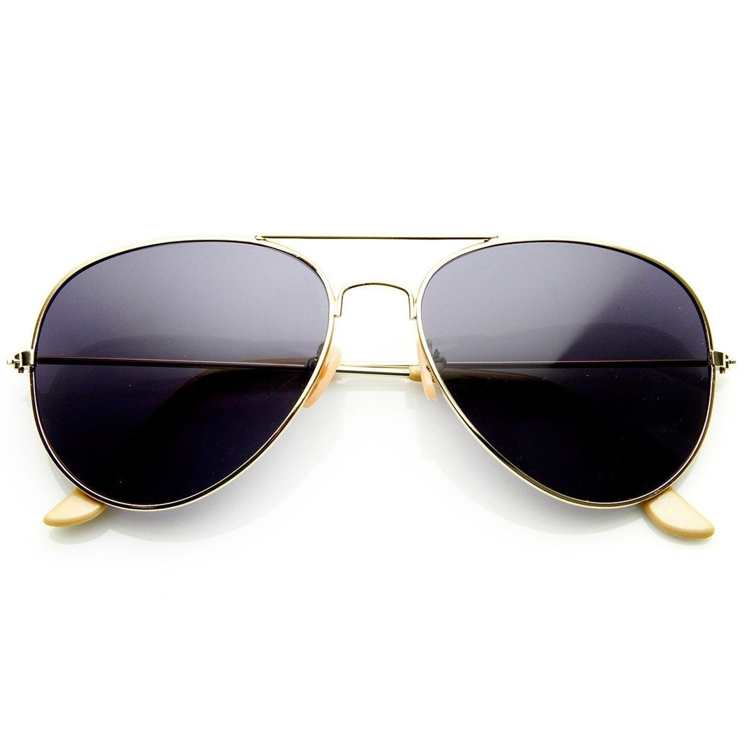 Metal Aviator Sunglasses 56mm Lens Casual Style UV Protection Colored Tips Image 2