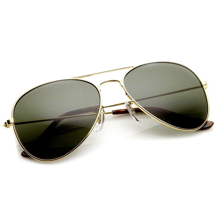 Original Classic Metal Standard Aviator Sunglasses - Nickel Plated Frame Image 4