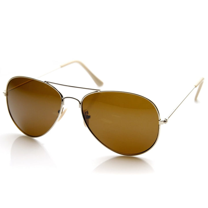 Metal Aviator Sunglasses 56mm Lens Casual Style UV Protection Colored Tips Image 6