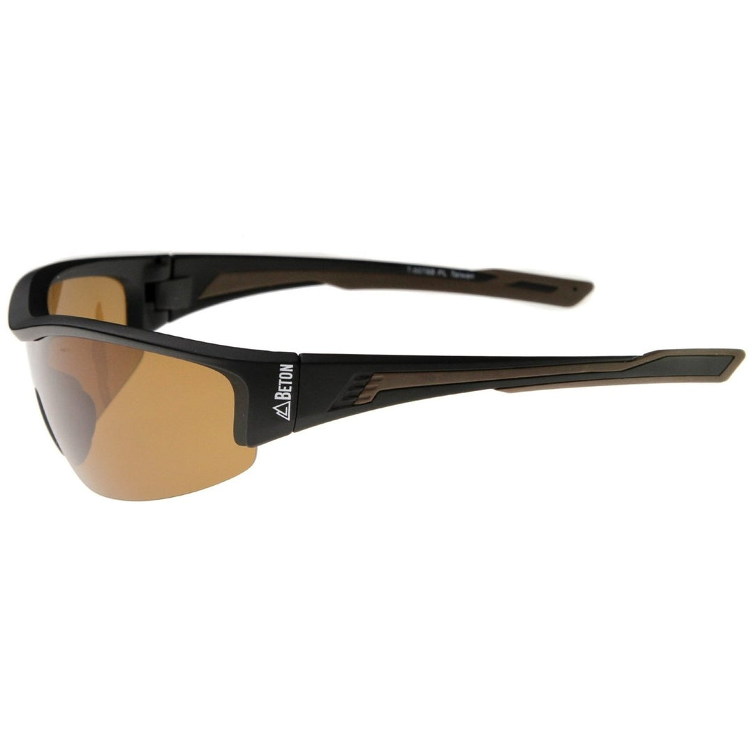 Rannier Polarized Sports Sunglasses TR-90 Semi-Rimless 68mm Lightweight Lens Image 4