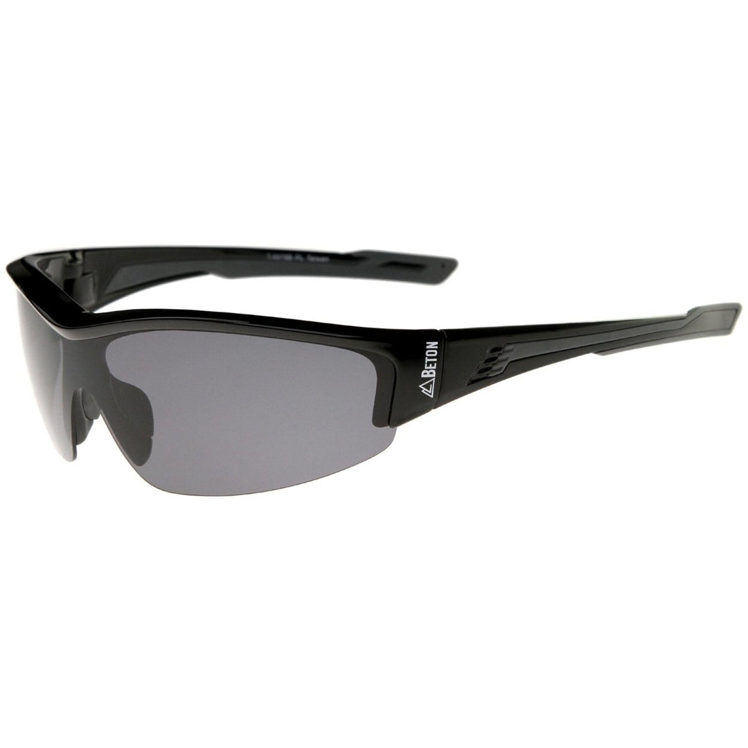 Rannier Polarized Sports Sunglasses TR-90 Semi-Rimless 68mm Lightweight Lens Image 4