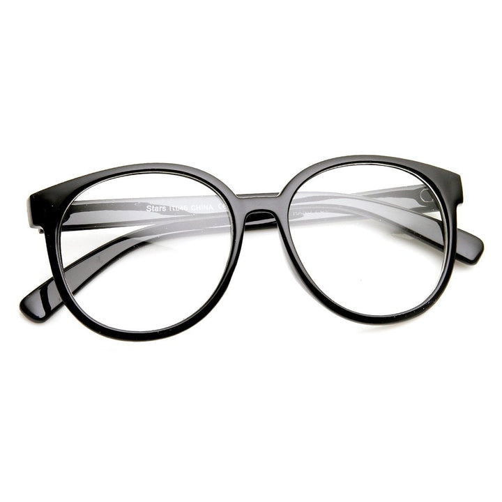 Retro Fashion Oversized P3 1980s Style Clear Lens Glasses Acetate Frame 55mm Image 4